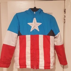 Disney Captain America winter puffer coat size 10